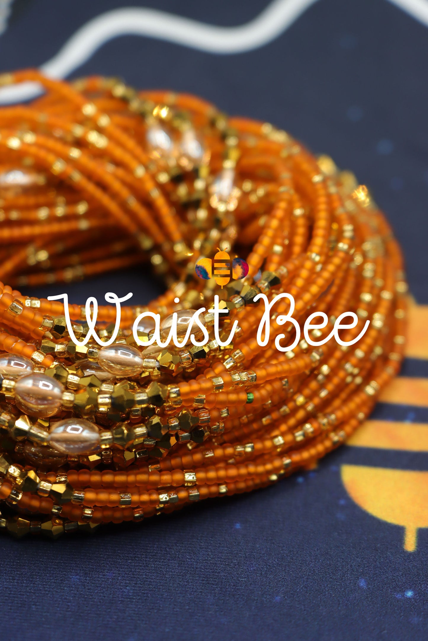 Tamera- Frosted Orange and Gold with Pearl accent