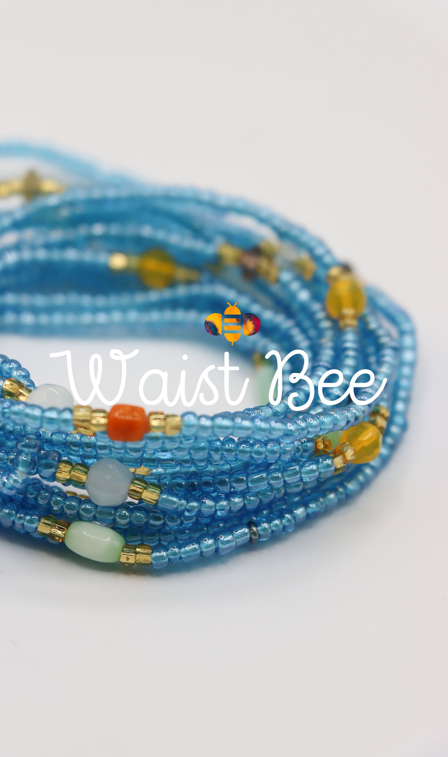 Bluey - Iridescent Blue with Colored sead beads