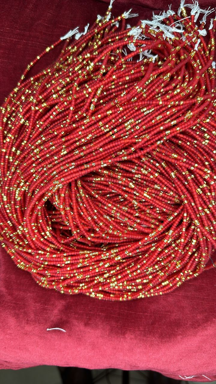 Red & Gold Waistbead