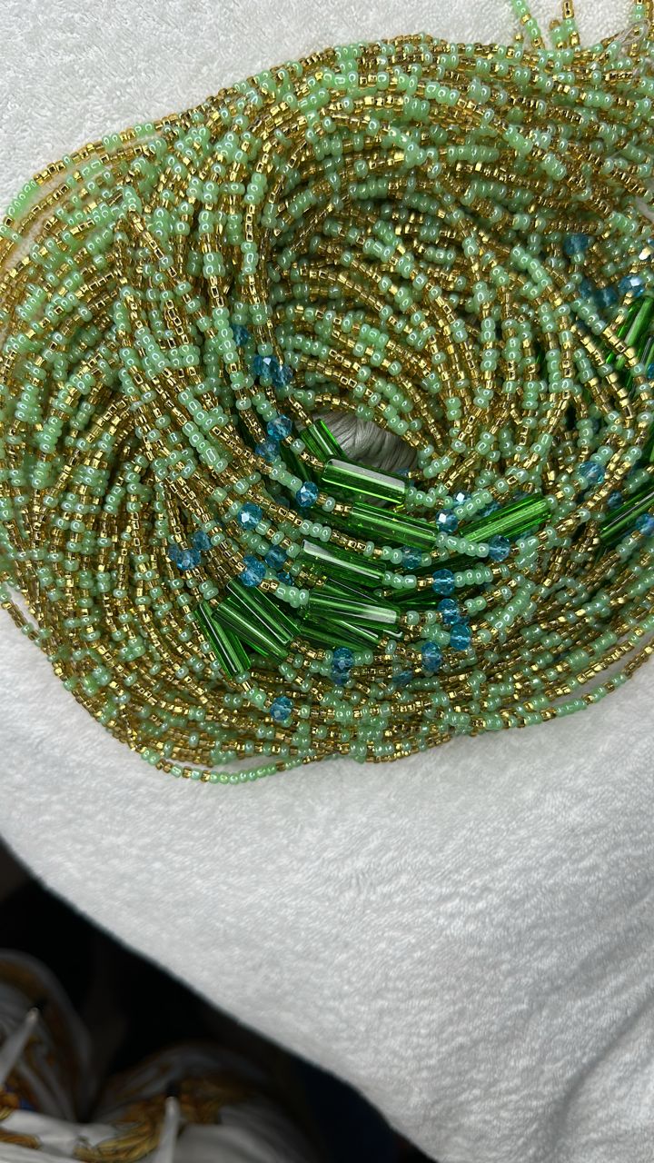 Green and Gold beads