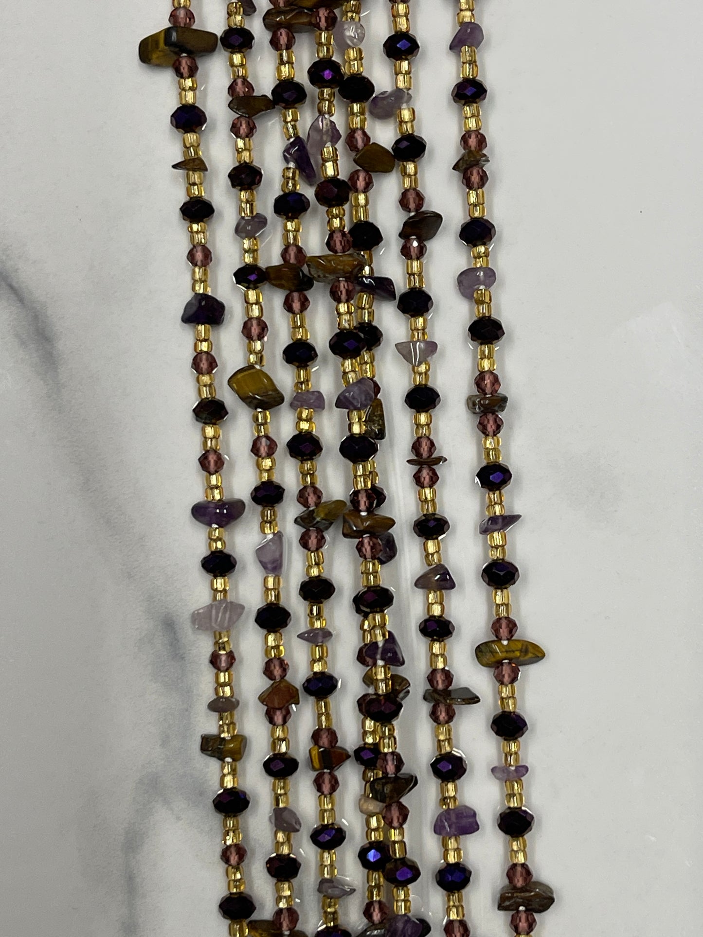 Amythyst and Tigers Eye Waistbead