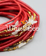 Peach Vinyl Glow Butterfly Waistbead