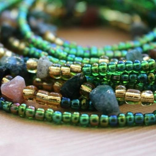 Natural Stone Collection WaistBeads - Green Machine