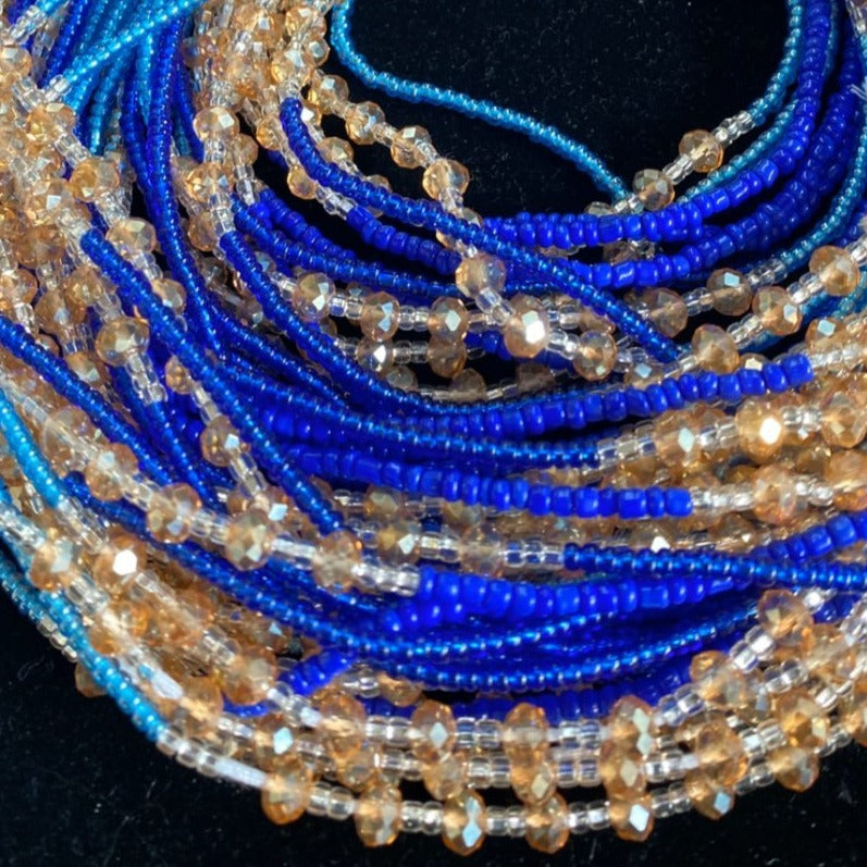 Crystal Collection - Baby Blue and Blue Waistbead