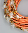 Peach Vinyl Glow Butterfly Waistbead